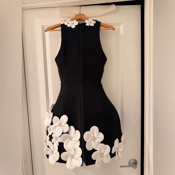 NWOT BRONX AND BANCO Estelle Black and White Mini Dress - Picture 12 of 16